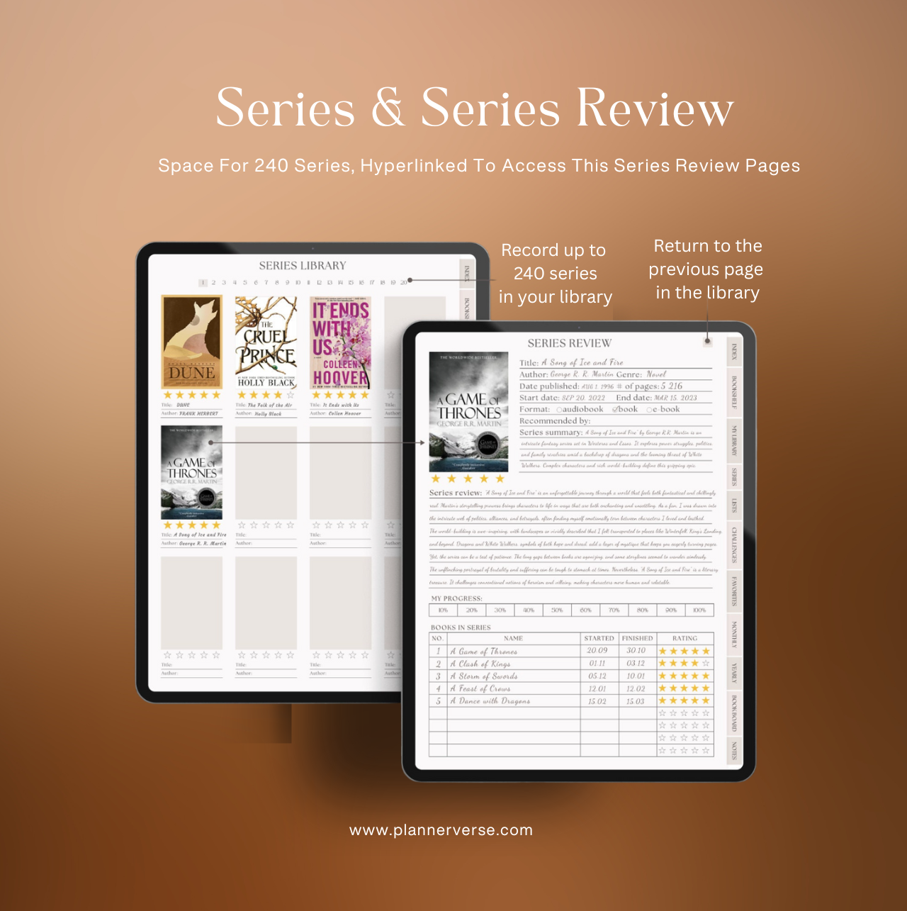 Digital Reading Journal for Goodnotes | Book Tracker, Reading Log & Planner for iPad - Image 4